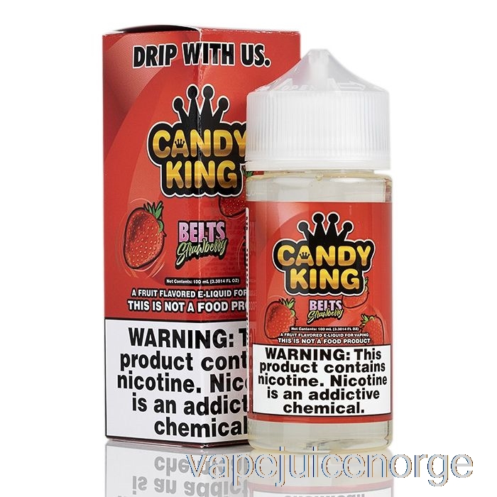 Vape Norge Belter Strawberry - Candy King - 100ml 0mg